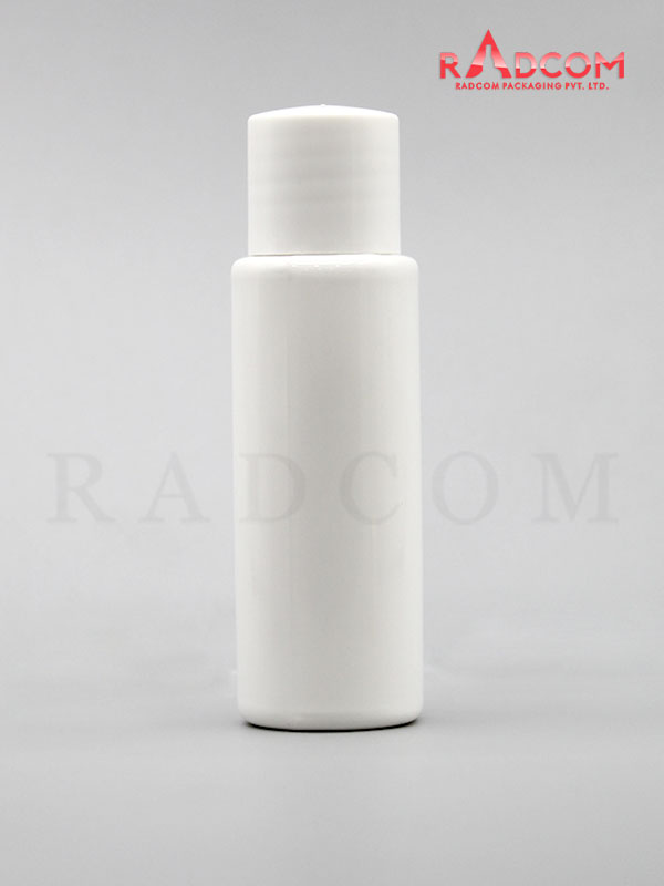 30ML Tulip Opaque White Pet Bottle with White Screw Cap with Zim Zam Plug