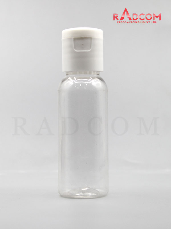 30ML Boston Clear Pet Bottle with White Flip Top