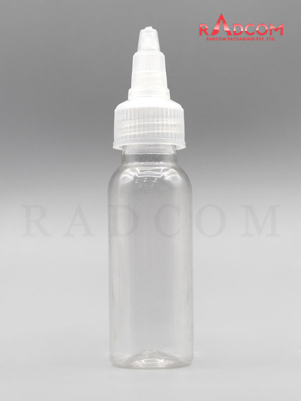 30ML Boston Clear Pet Bottle with Natural Serum Applicator with Zim Zam Plug