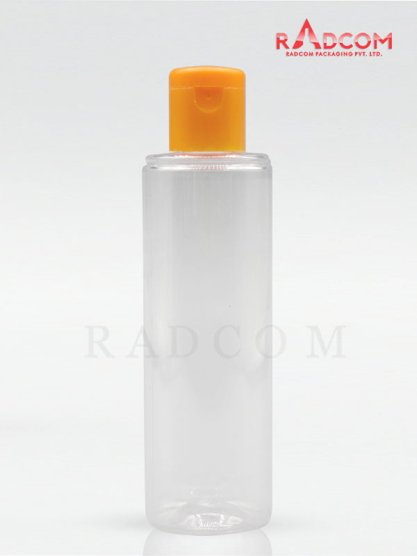 30 ml Tulip Clear Pet Bottle with Orange Flip Top