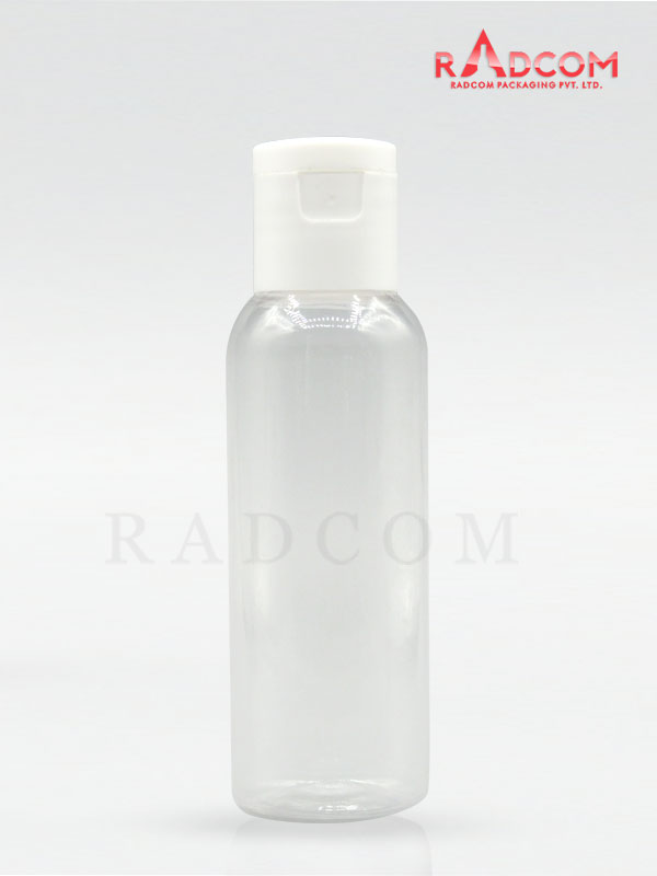 30 ml Boston Clear Pet Bottle with White Flip Top