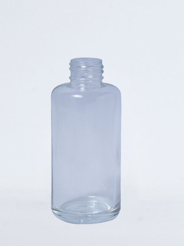 200ML Round Shoulder Clear Lotion Glass Bottles 24 MM Neck